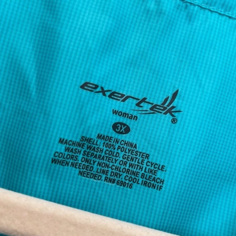 EXERTEK Windbreaker Rain Zip Front Jacket Green 3X - Picture 5 of 6